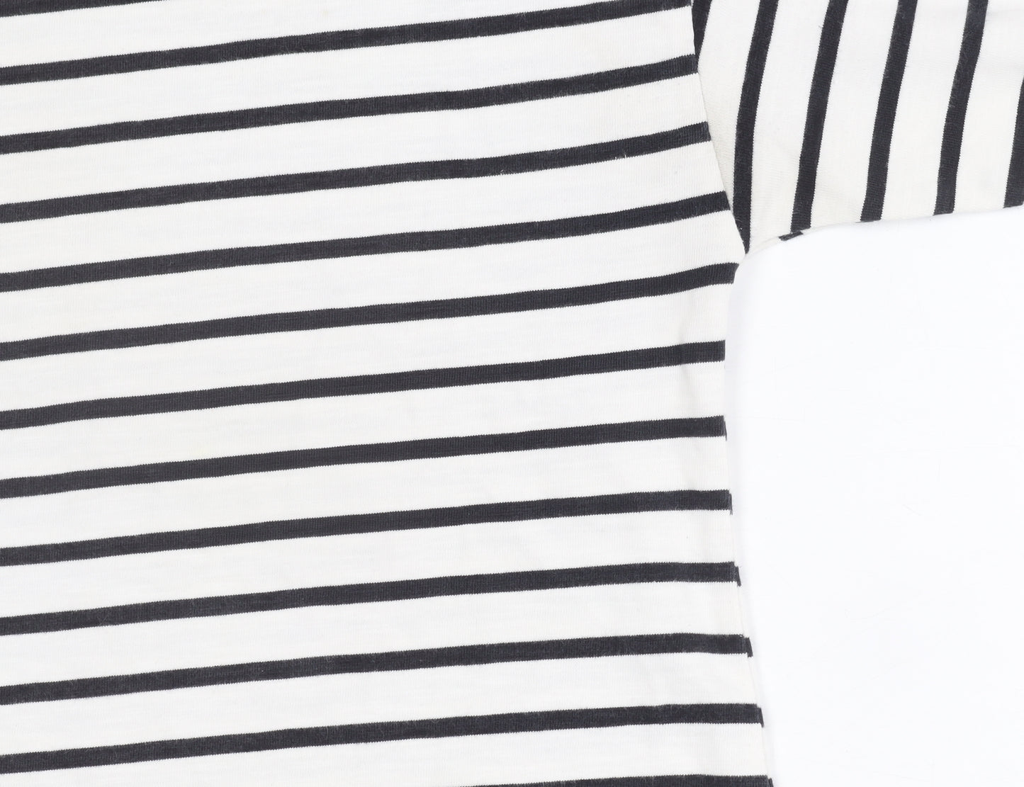 Next Women's White Striped T-Shirt, Size 12