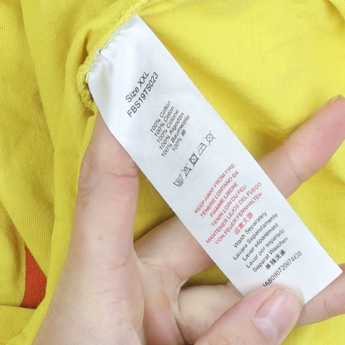 Disney Men's Yellow 'The Lion King' XXL T-Shirt