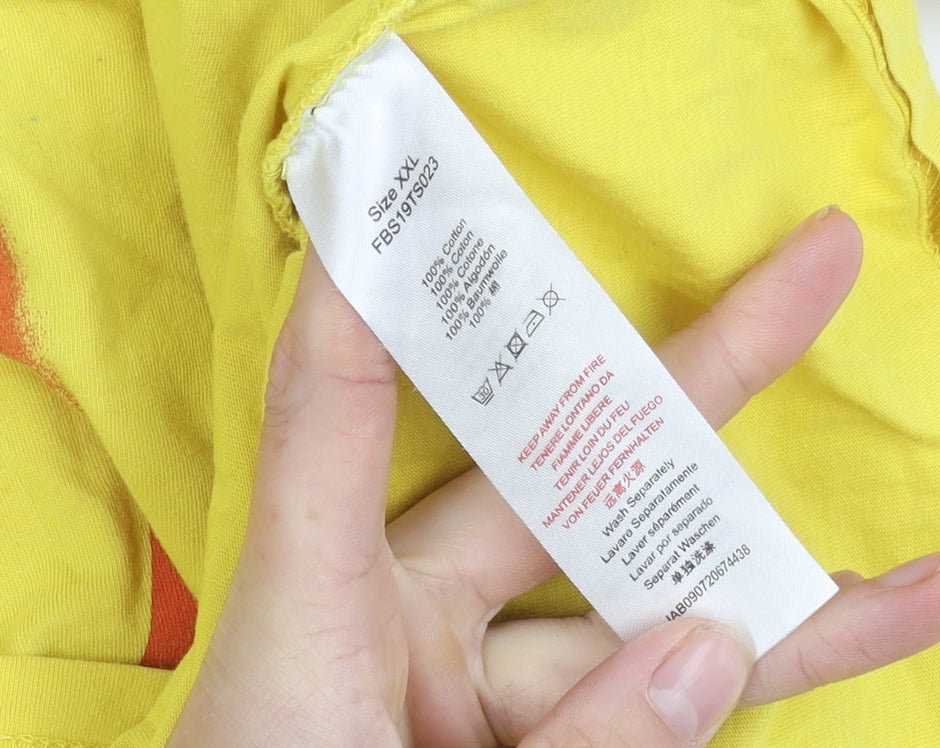 Disney Men's Yellow 'The Lion King' XXL T-Shirt