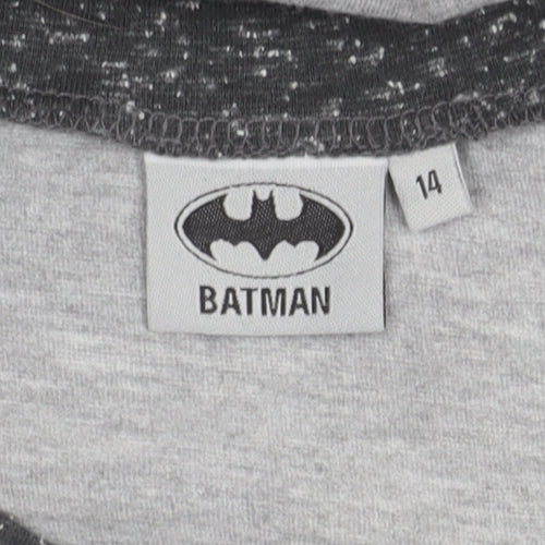 Batman Boys Grey Long Sleeve T-Shirt 14 Years Graphic Print