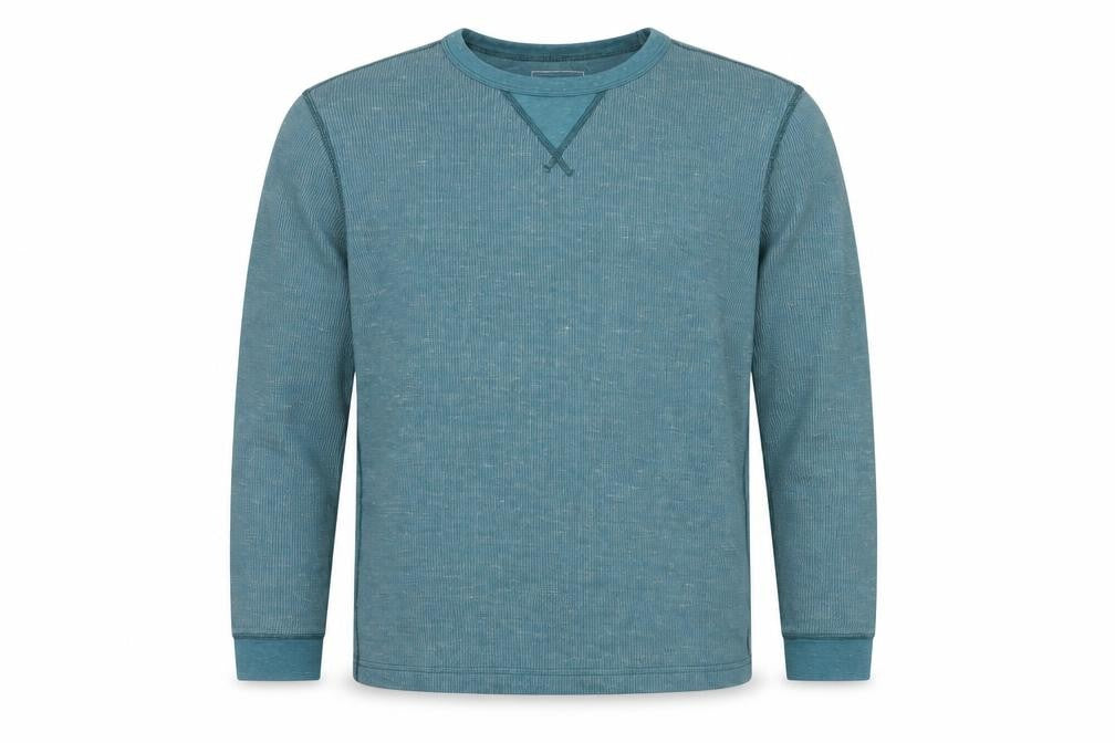 Sonoma Men's Blue Long Sleeve Crew Neck T-Shirt - M