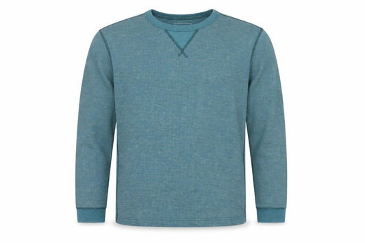 Front view of Sonoma Men's Blue Long Sleeve Crew Neck T-Shirt - M