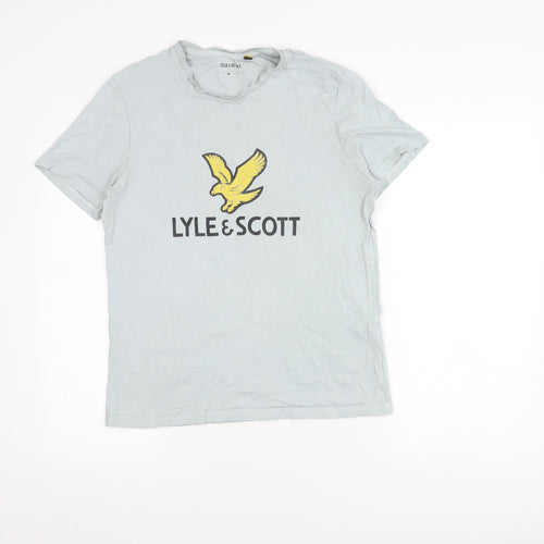 Lyle & Scott White Logo Men's M Cotton T-Shirt