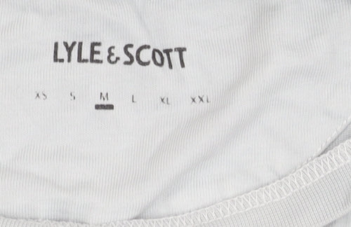 Lyle & Scott White Logo Men's M Cotton T-Shirt