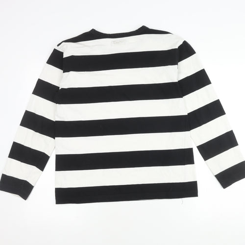 agnès b. Women's Striped Cotton Top Size 8 Long Sleeve