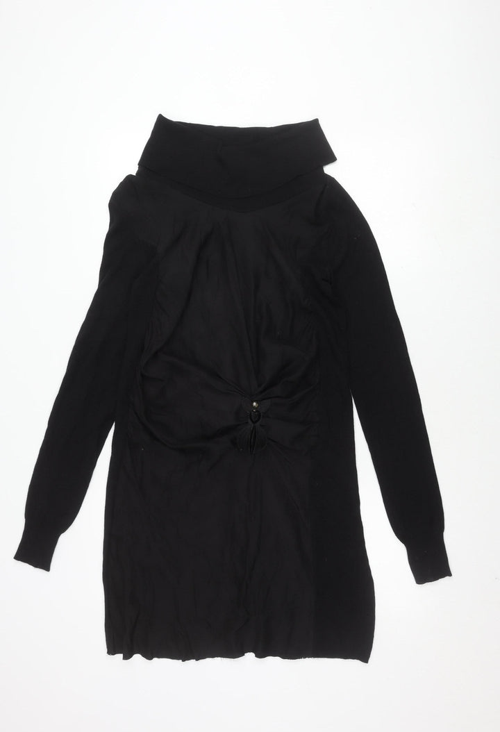 Patrizia Pepe Women's Black Dress, Size 6, Elegant Style