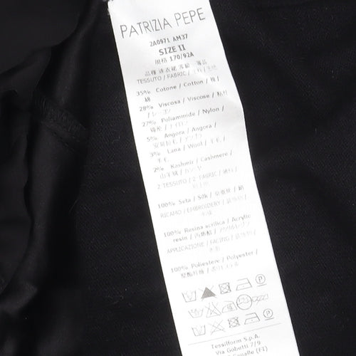 Patrizia Pepe Women's Black Dress, Size 6, Elegant Style