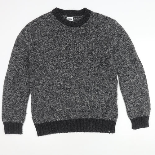 Edwin Men's Grey Wool Pullover Jumper L