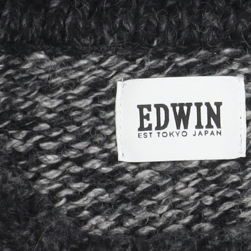 Edwin Men's Grey Wool Pullover Jumper L
