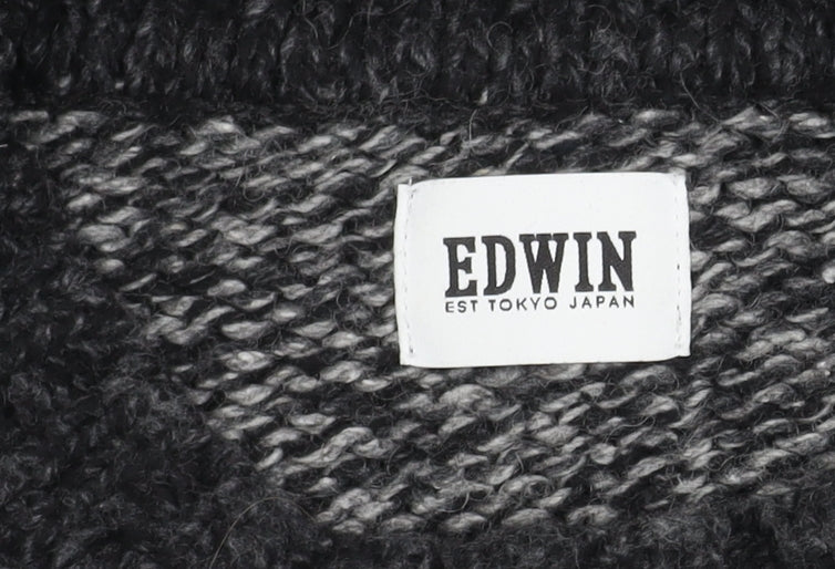 Edwin Men's Grey Wool Pullover Jumper L
