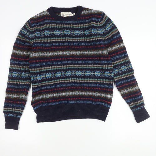 H&M Men's Multicoloured Fair Isle Pullover Jumper M