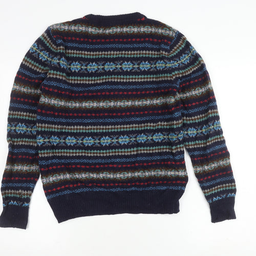 H&M Men's Multicoloured Fair Isle Pullover Jumper M