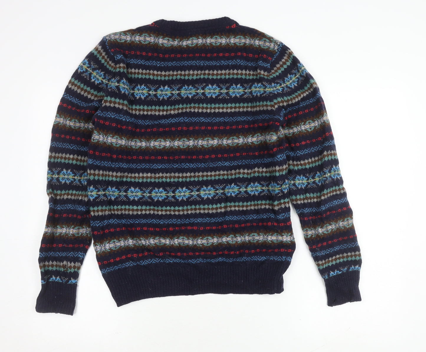 H&M Men's Multicoloured Fair Isle Pullover Jumper M