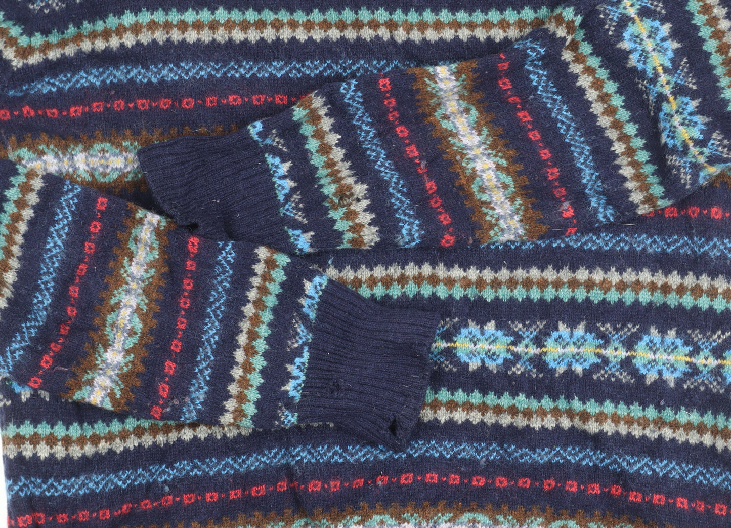 H&M Men's Multicoloured Fair Isle Pullover Jumper M