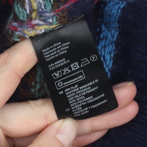 H&M Men's Multicoloured Fair Isle Pullover Jumper M