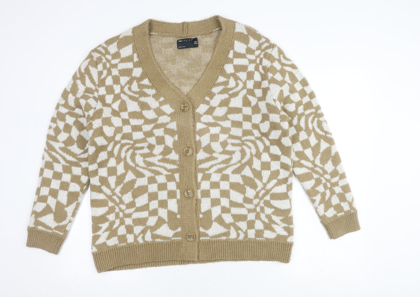 ASOS DESIGN Women's Beige Cardigan Size 8