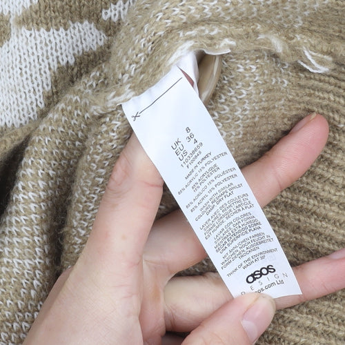ASOS DESIGN Women's Beige Cardigan Size 8