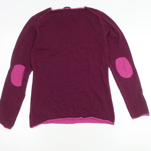 Montego Women's Purple V-Neck Pullover Jumper M