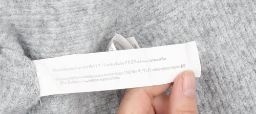 Bershka Women's Grey XS V-Neck Cardigan Knit