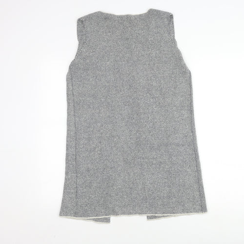 Cocogio Women's Multicolour Knit Vest Open Front Waistcoat, Size S