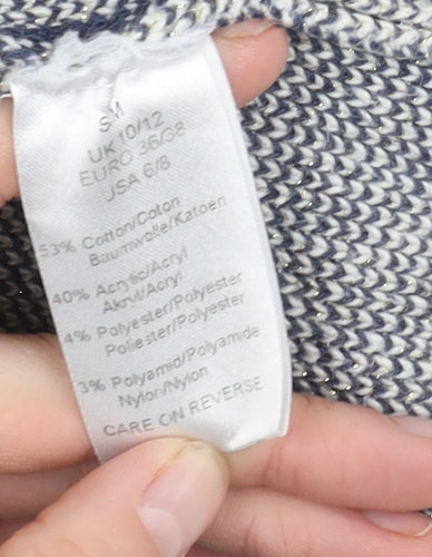 Cocogio Women's Multicolour Knit Vest Open Front Waistcoat, Size S