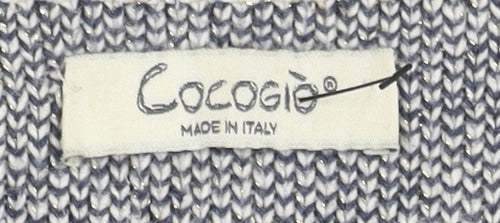 Cocogio Women's Multicolour Knit Vest Open Front Waistcoat, Size S