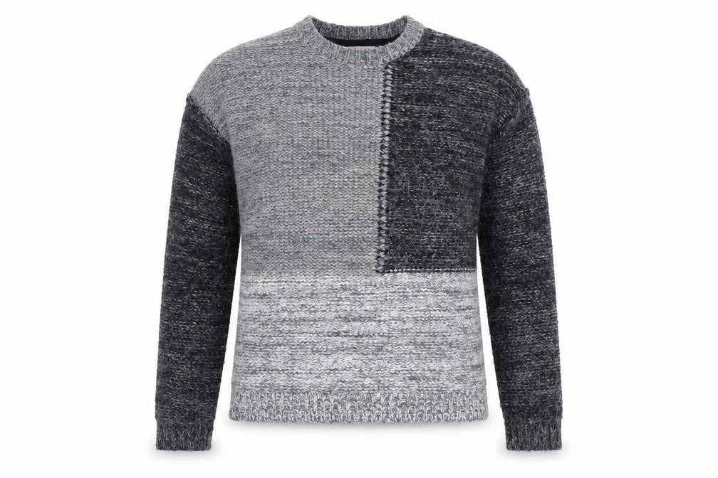 Front view of Maison de Nimes Women's Grey jumper, size 8