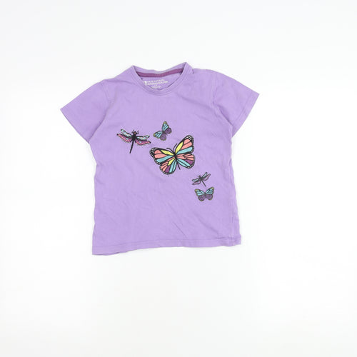 Mountain Warehouse Girls' Purple Butterfly T-Shirt, Size 7-8