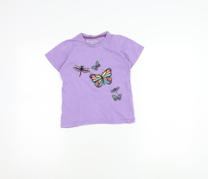 Mountain Warehouse Girls' Purple Butterfly T-Shirt, Size 7-8