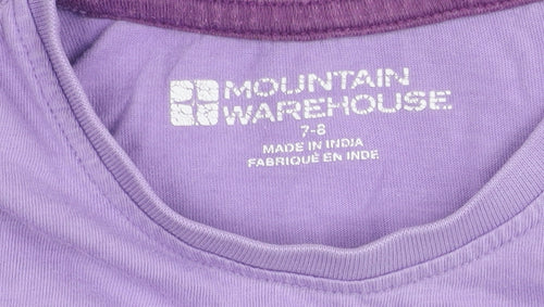 Mountain Warehouse Girls' Purple Butterfly T-Shirt, Size 7-8