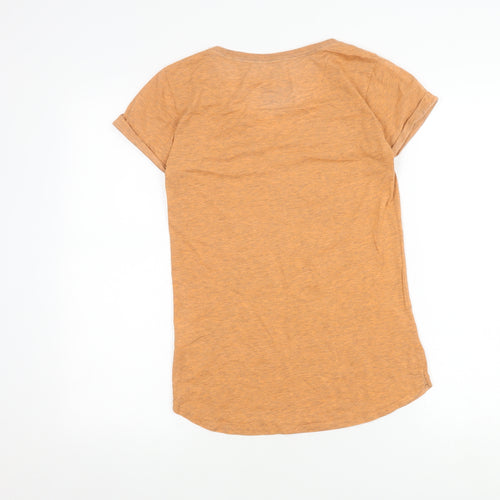Nike Orange Women's Slim Fit T-Shirt, S, Casual Style