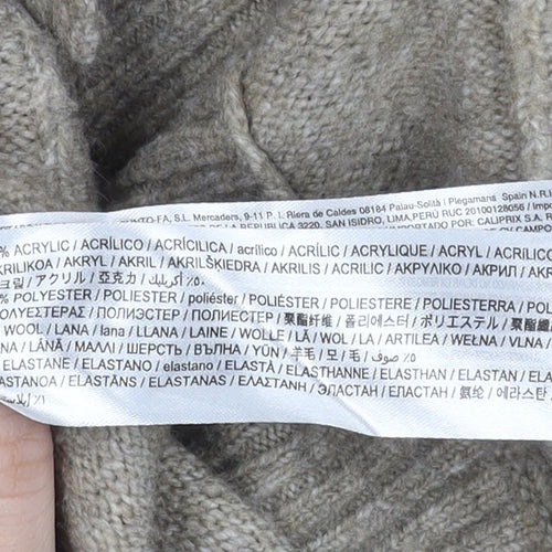MNG Unisex Beige XS Knit Cardigan
