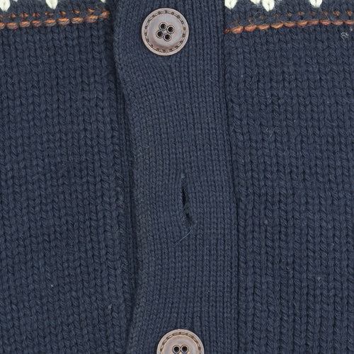 River Island Men's Black L Geometric Knit Cardigan