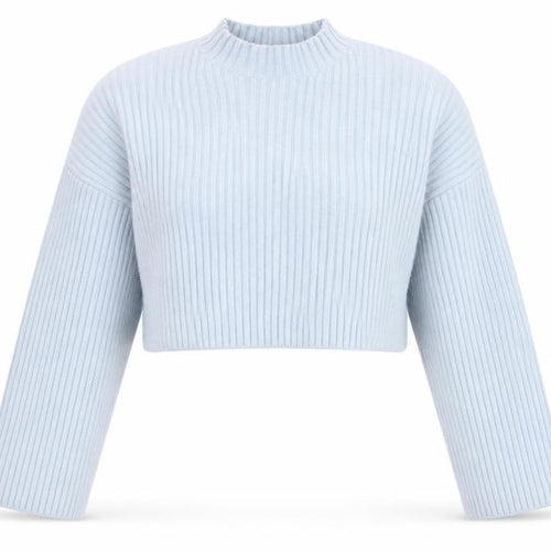 Zara Women's Blue Mock Neck Knit Jumper, Relaxed Fit, Size 12