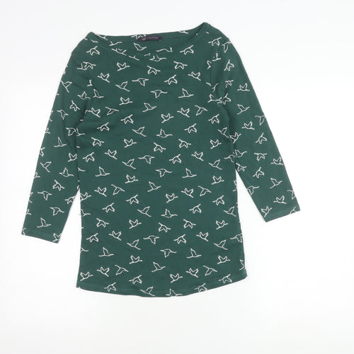 Marks and Spencer Women's Green Animal Print Top UK 12
