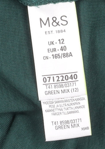Marks and Spencer Women's Green Animal Print Top UK 12