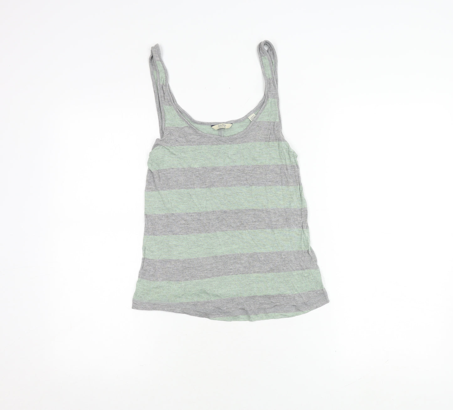 Jack Wills Women's Grey Striped Tank Top Size 10