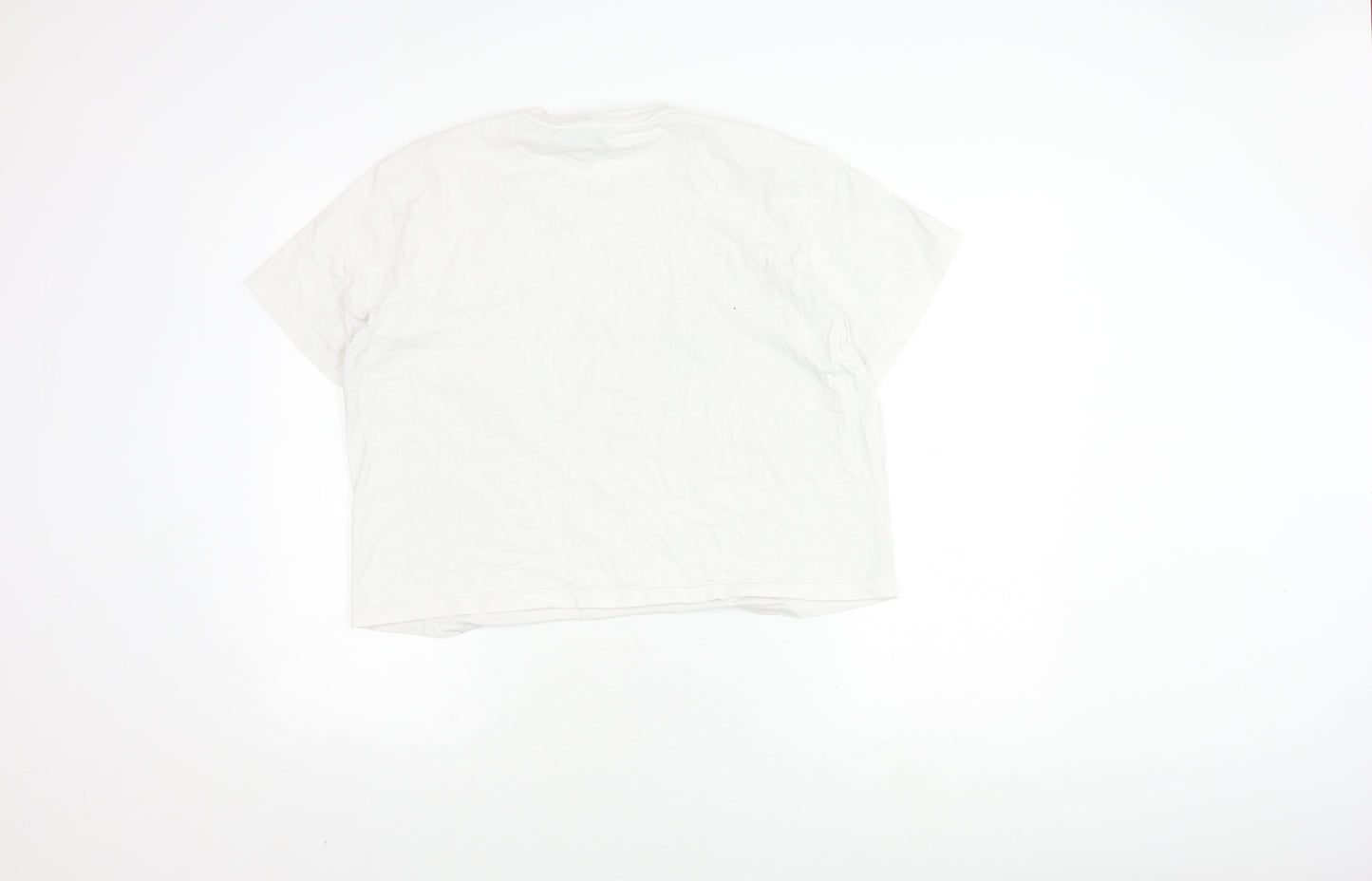 Rixo Women's White Crew Neck Mermaid T-Shirt Size 16