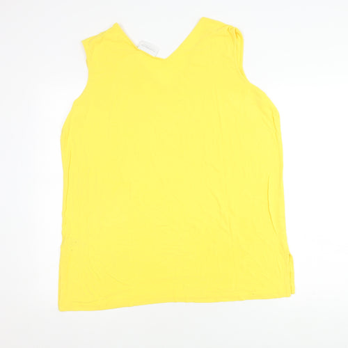 Elisabeth by Liz Claiborne Women's Yellow Tank Top L