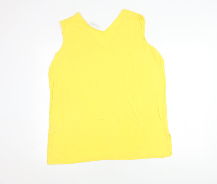 Elisabeth by Liz Claiborne Women's Yellow Tank Top L