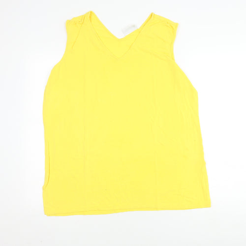 Elisabeth by Liz Claiborne Women's Yellow Tank Top L