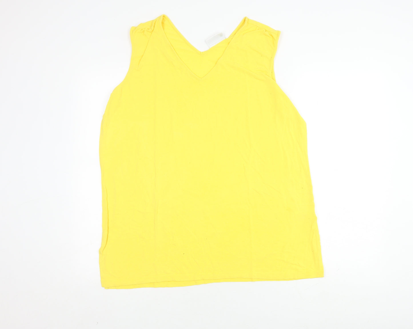 Elisabeth by Liz Claiborne Women's Yellow Tank Top L