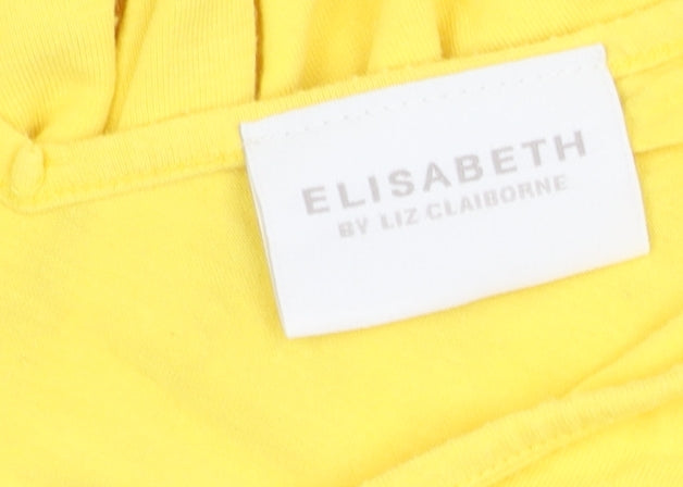 Elisabeth by Liz Claiborne Women's Yellow Tank Top L