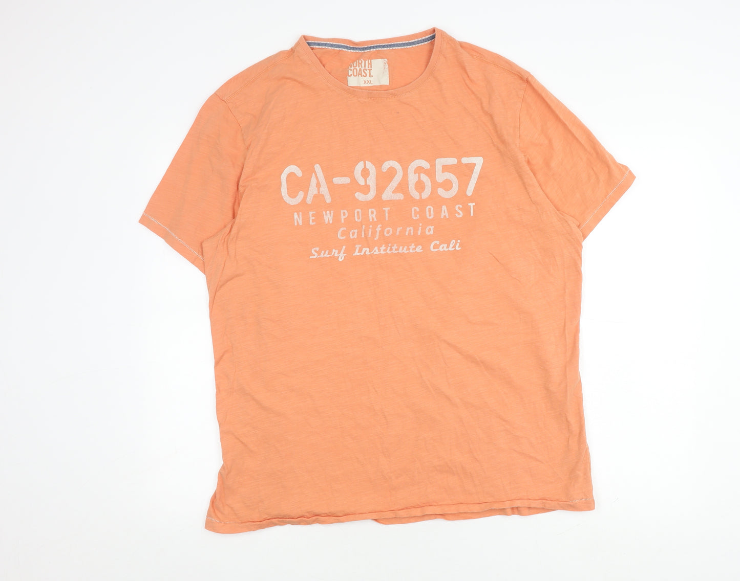 Marks and Spencer Men's Orange 2XL Graphic T-Shirt