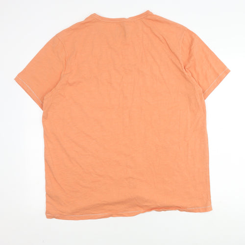 Marks and Spencer Men's Orange 2XL Graphic T-Shirt