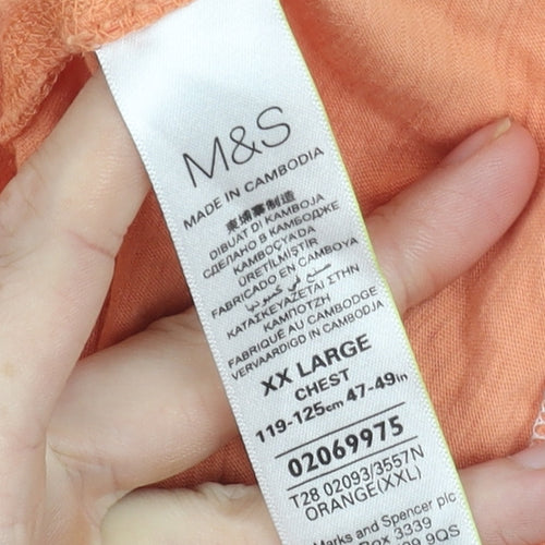 Marks and Spencer Men's Orange 2XL Graphic T-Shirt