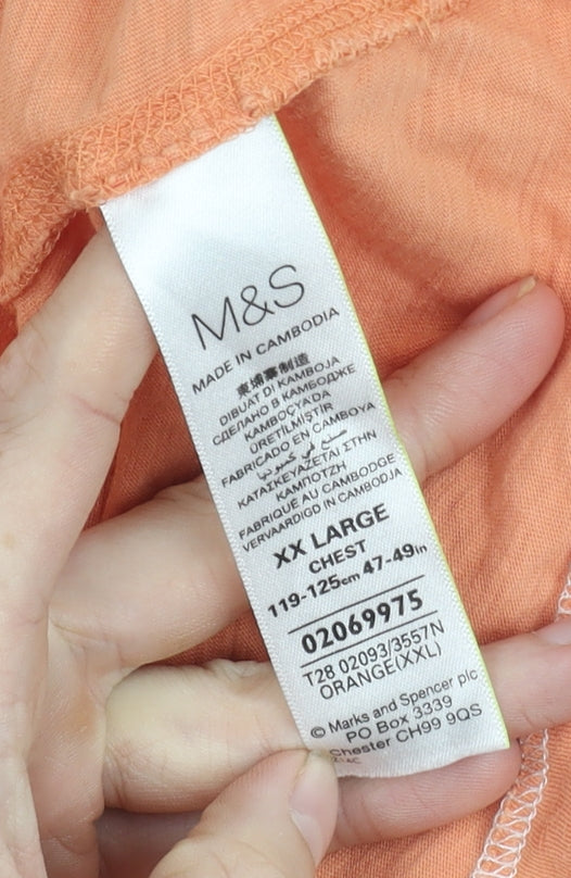 Marks and Spencer Men's Orange 2XL Graphic T-Shirt