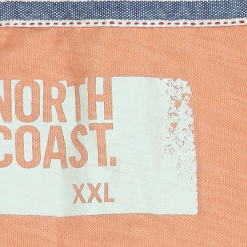 Marks and Spencer Men's Orange 2XL Graphic T-Shirt