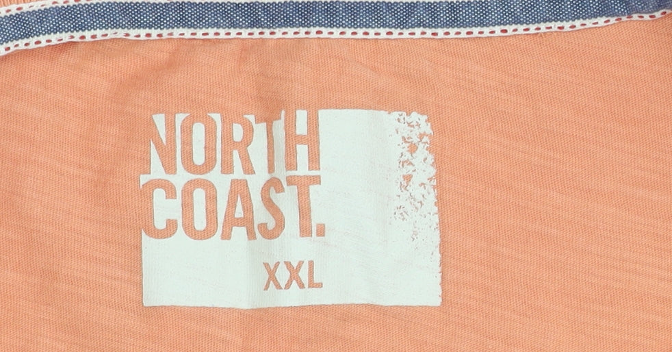 Marks and Spencer Men's Orange 2XL Graphic T-Shirt