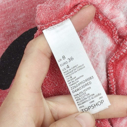 Topshop Women's Multicoloured Size 8 Animal Print Sweatshirt